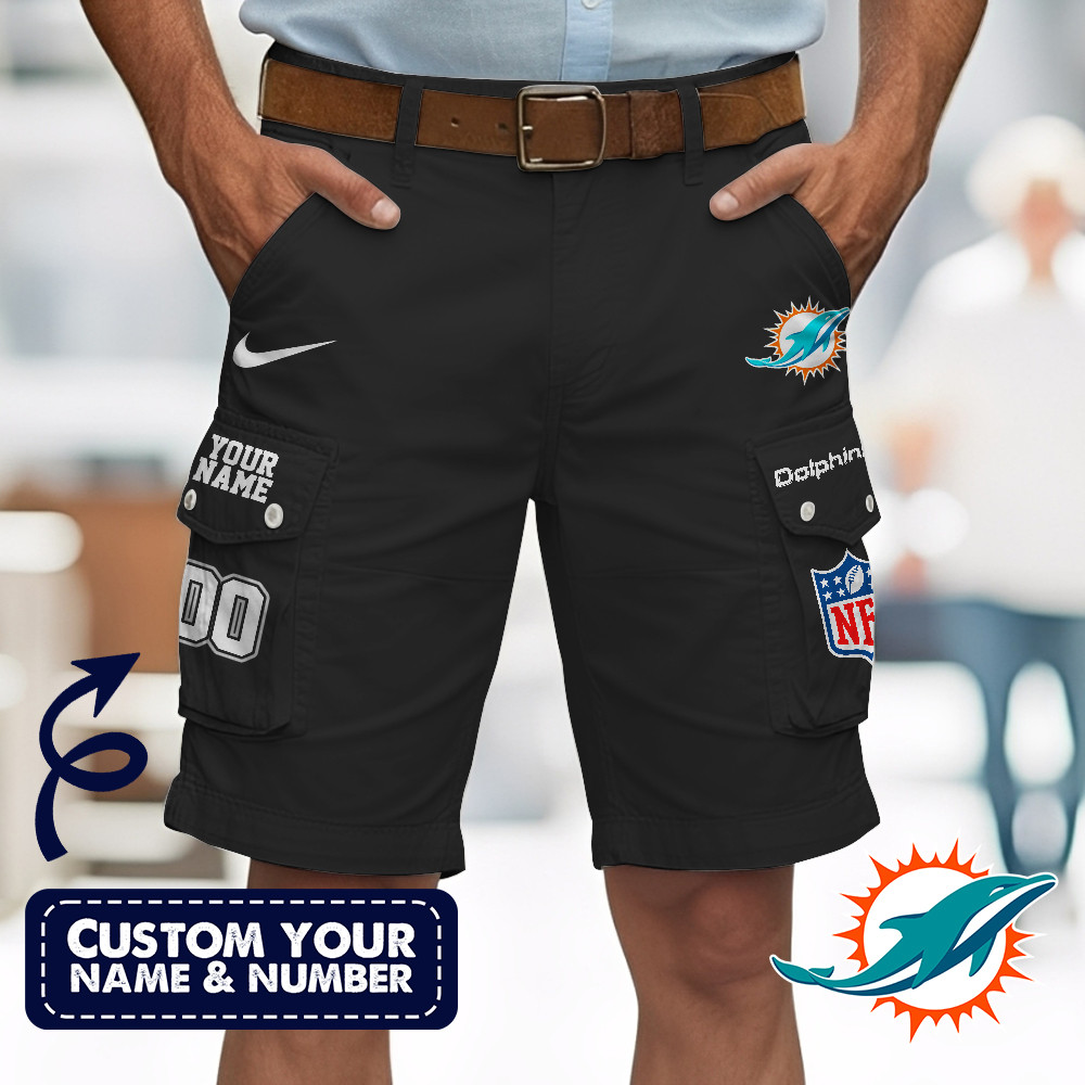 Miami Dolphins | Premium NFL Custom Short With Square Pocket - Image 2