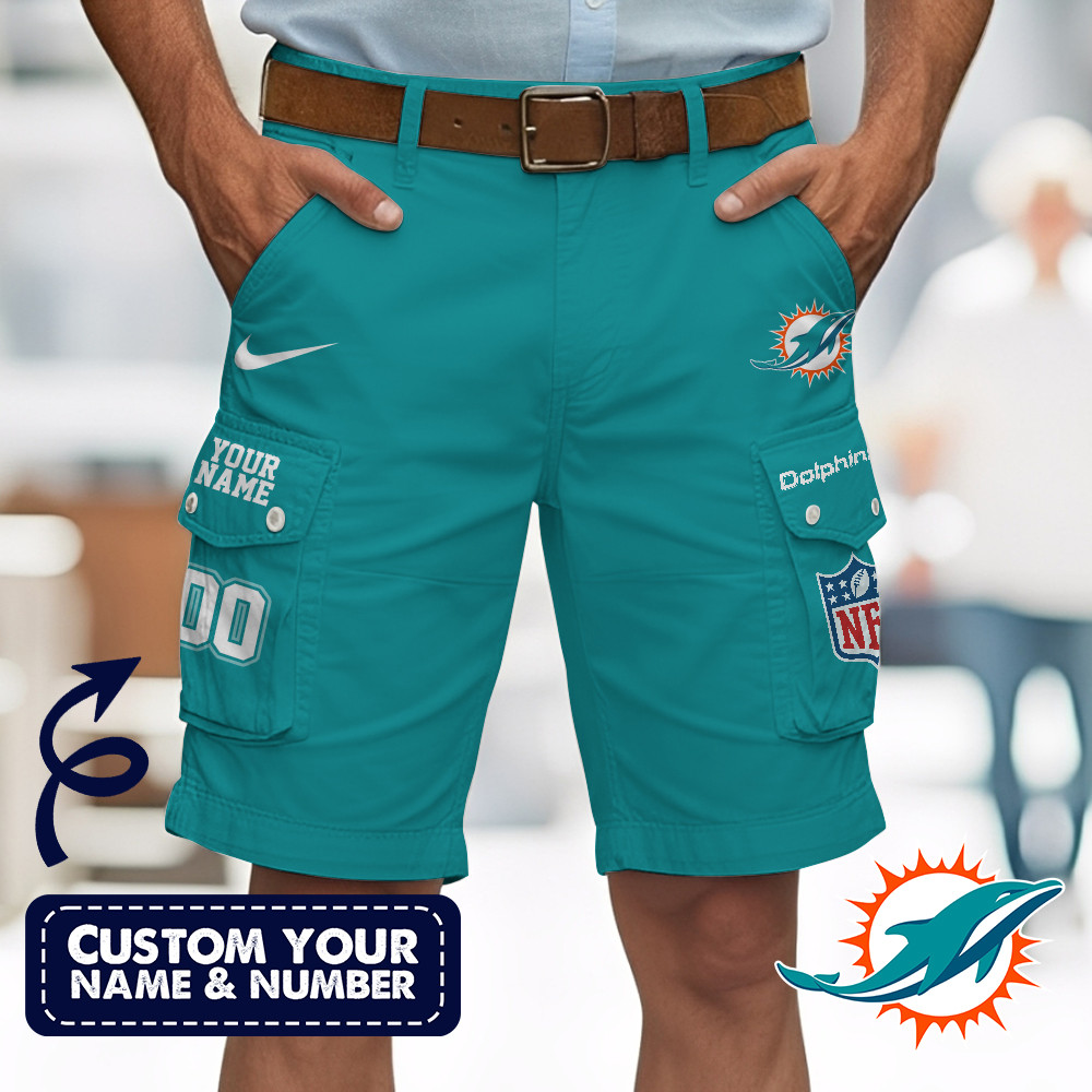 Miami Dolphins | Premium NFL Custom Short With Square Pocket - Image 4