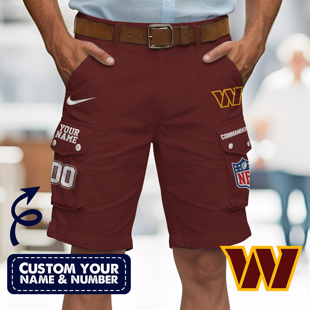Washington Commanders | Premium NFL Custom Short With Square Pocket - Image 4