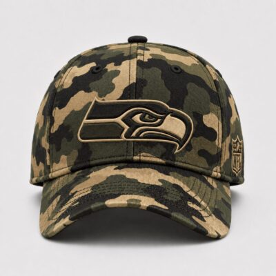 Alternative view of Seattle Seahawks | Premium NFL Army Camo Game Day Cap