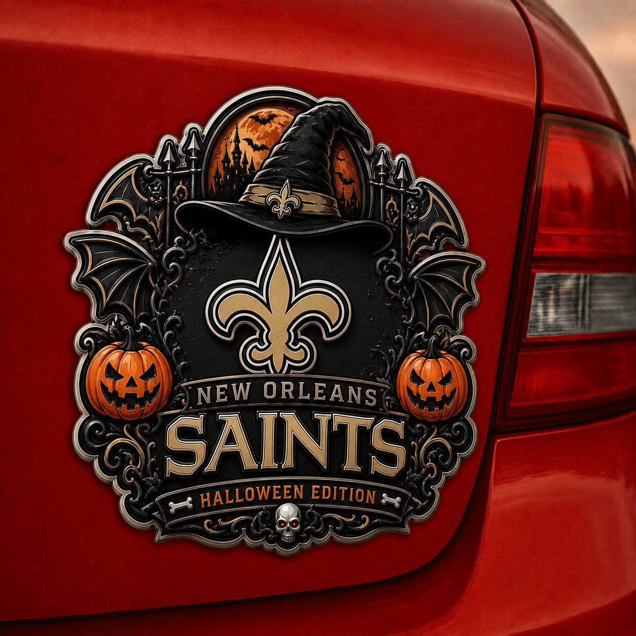 New Orleans Saints | Premium NFL Halloween Edition Car Namge Badge - Image 3