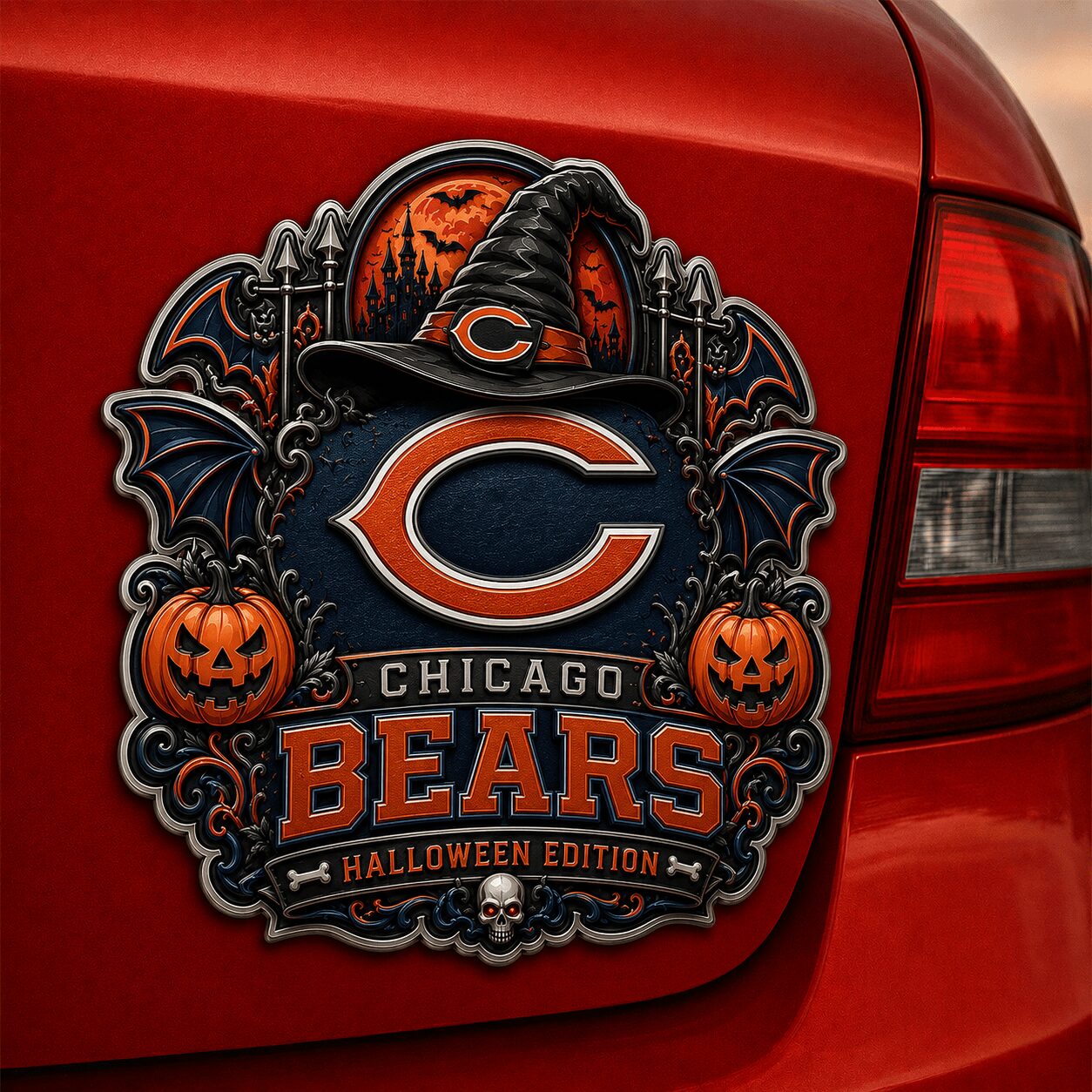 Chicago Bears | Premium NFL Halloween Edition Car Namge Badge - Image 4