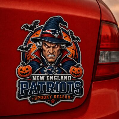 New England Patriots | Premium NFL Halloween Edition Car Namge Badge