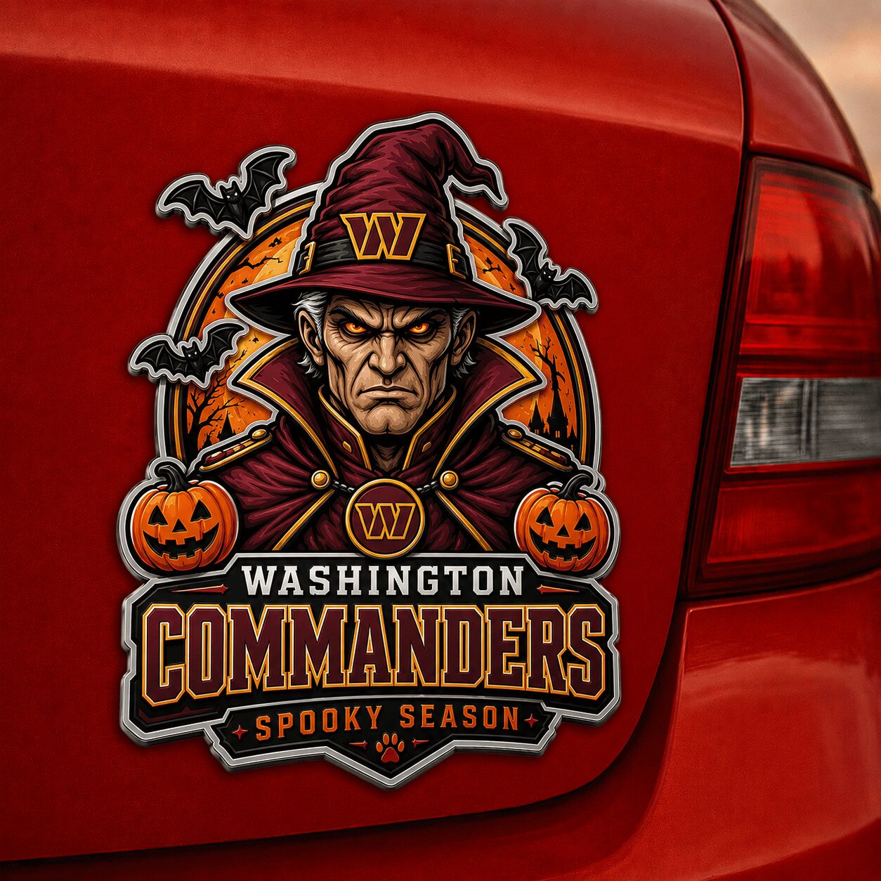 Washington Commanders | Premium NFL Halloween Edition Car Namge Badge - Image 3