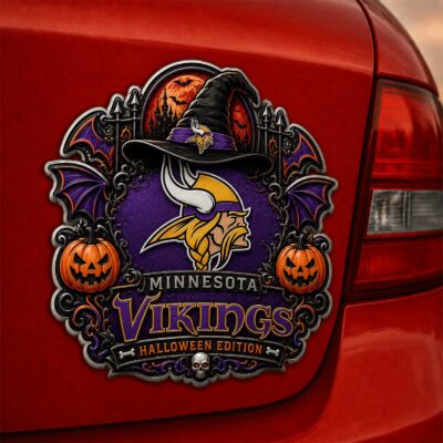 Minnesota Vikings | Premium NFL Halloween Edition Car Namge Badge