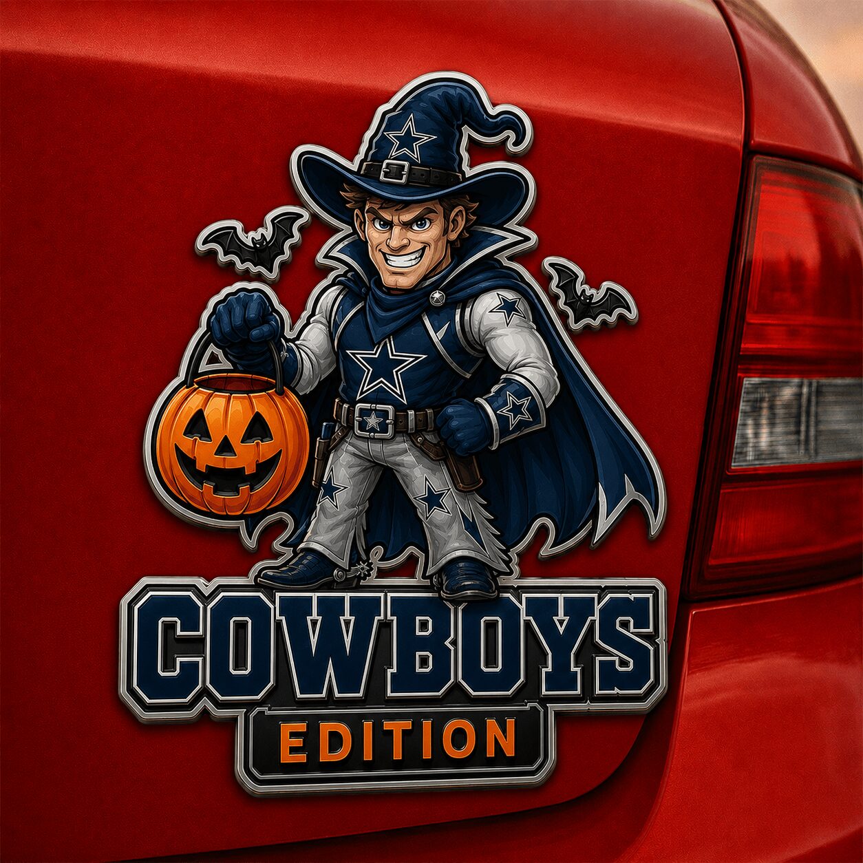 Dallas Cowboys | Premium NFL Halloween Edition Car Namge Badge - Image 2