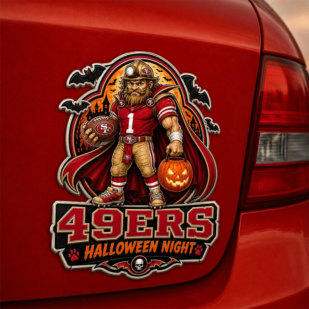San Francisco 49ers | Premium NFL Halloween Edition Car Namge Badge - Image 4