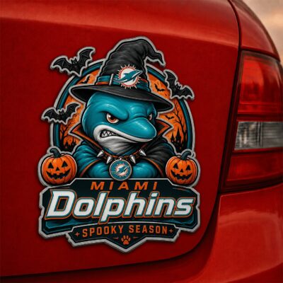 Miami Dolphins | Premium NFL Halloween Edition Car Namge Badge