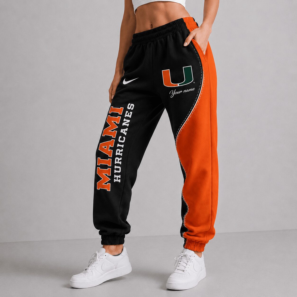 Miami Hurricanes | Premium NCAA Team Pride Jogger Pants - Image 2
