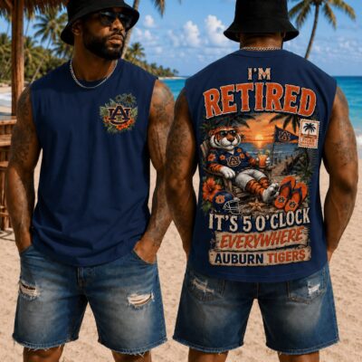 Auburn Tigers | Premium NCAA Retired In Paradise Tank Top Shirt