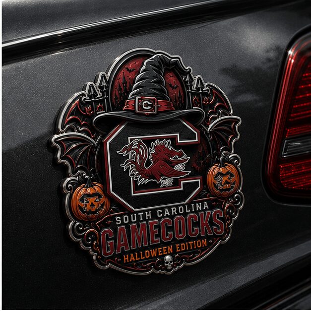 South Carolina Gamecocks | Premium NCAA Halloween Edition Car Namge Badge - Image 2