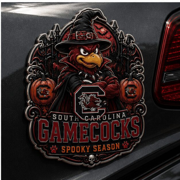 South Carolina Gamecocks | Premium NCAA Halloween Edition Car Namge Badge - Image 4
