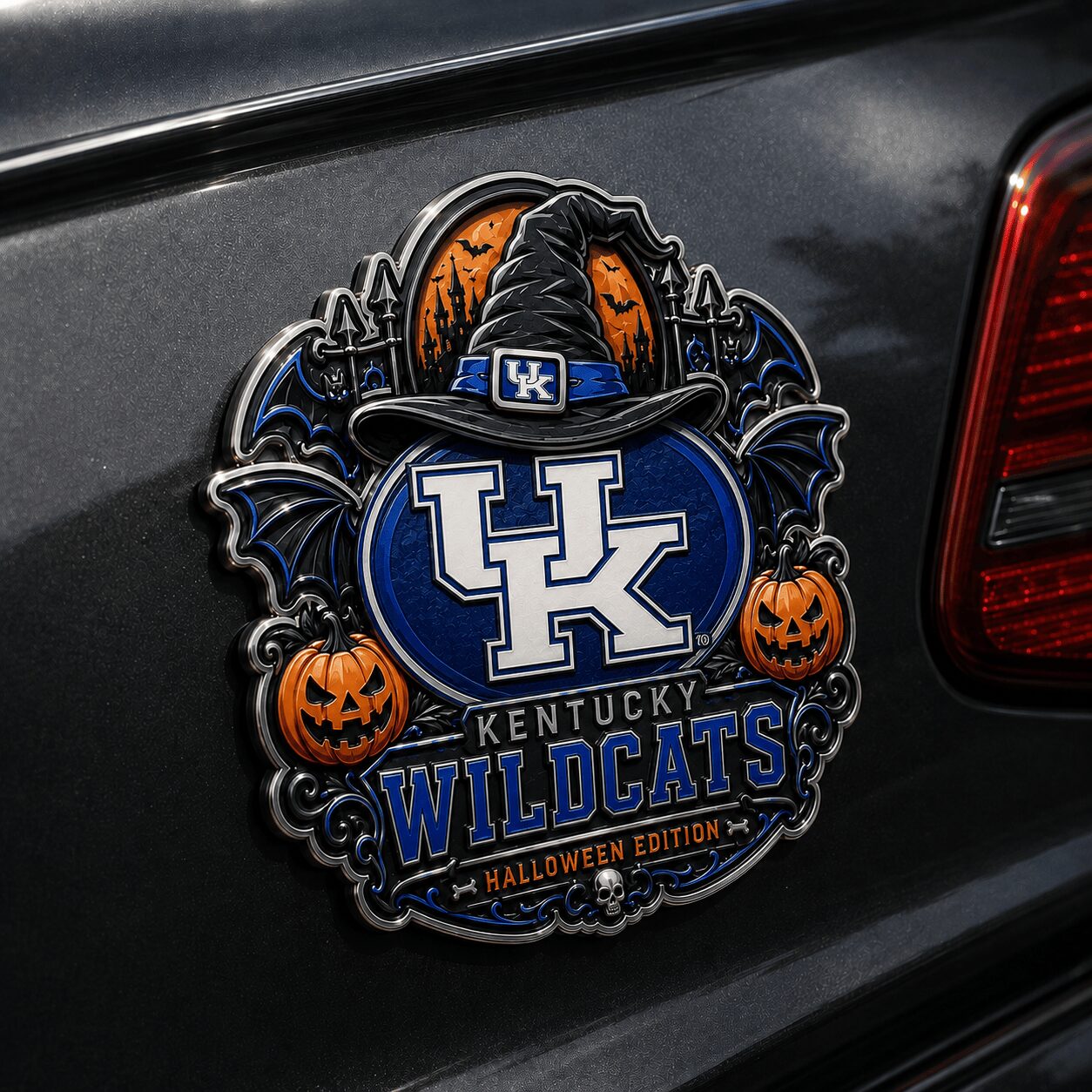 Kentucky Wildcats | Premium NCAA Halloween Edition Car Namge Badge - Image 4