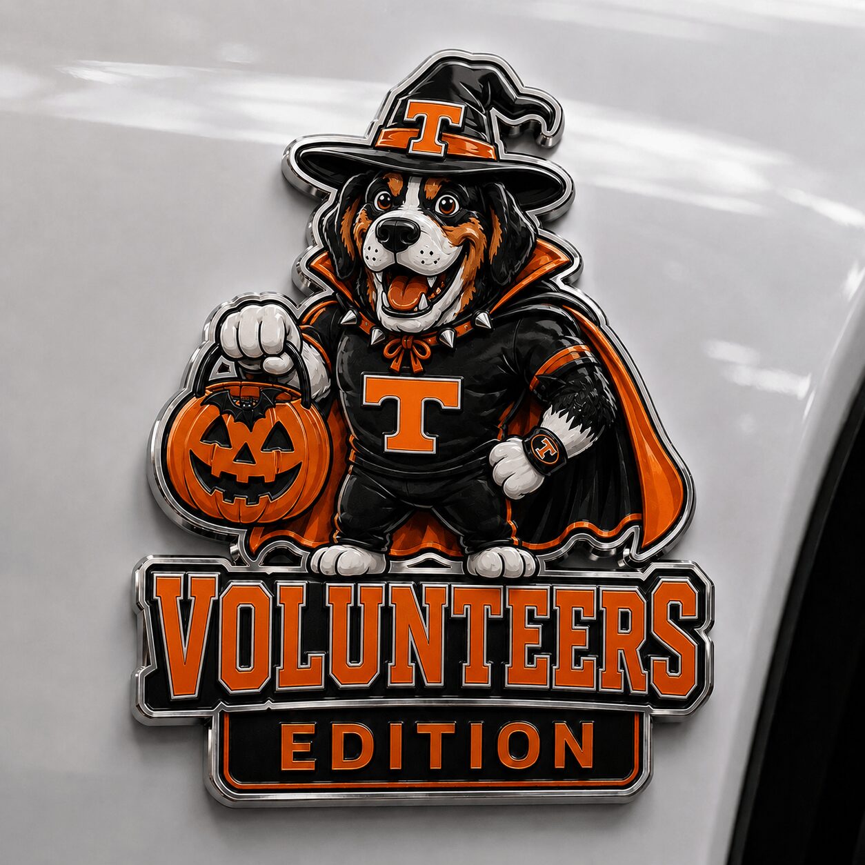 Tennessee Volunteers | Premium NCAA Halloween Edition Car Namge Badge - Image 2