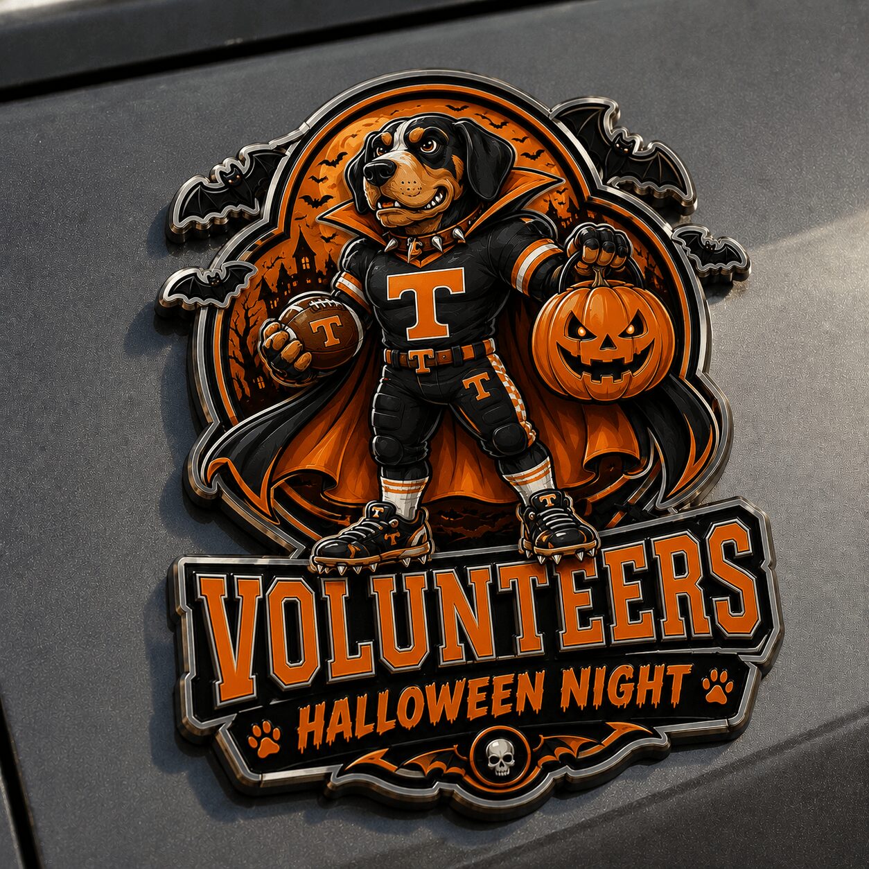 Tennessee Volunteers | Premium NCAA Halloween Edition Car Namge Badge - Image 4