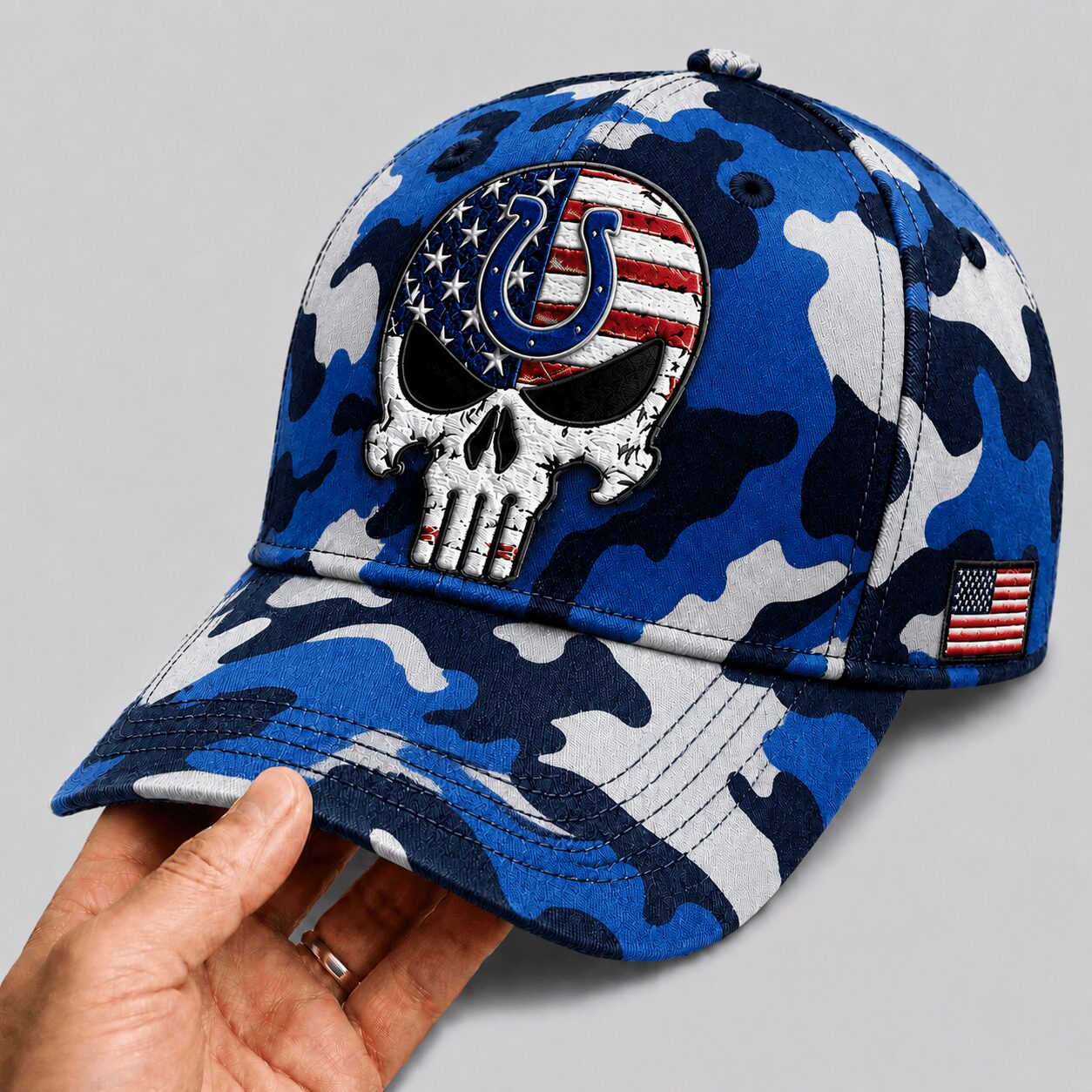 Indianapolis Colts | Premium NFL Skull Camo Classic Cap - Image 2