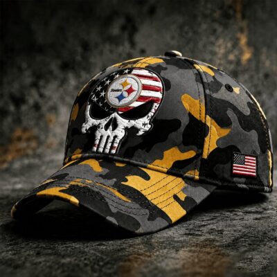 Pittsburgh Steelers | Premium NFL Skull Camo Classic Cap - One Size