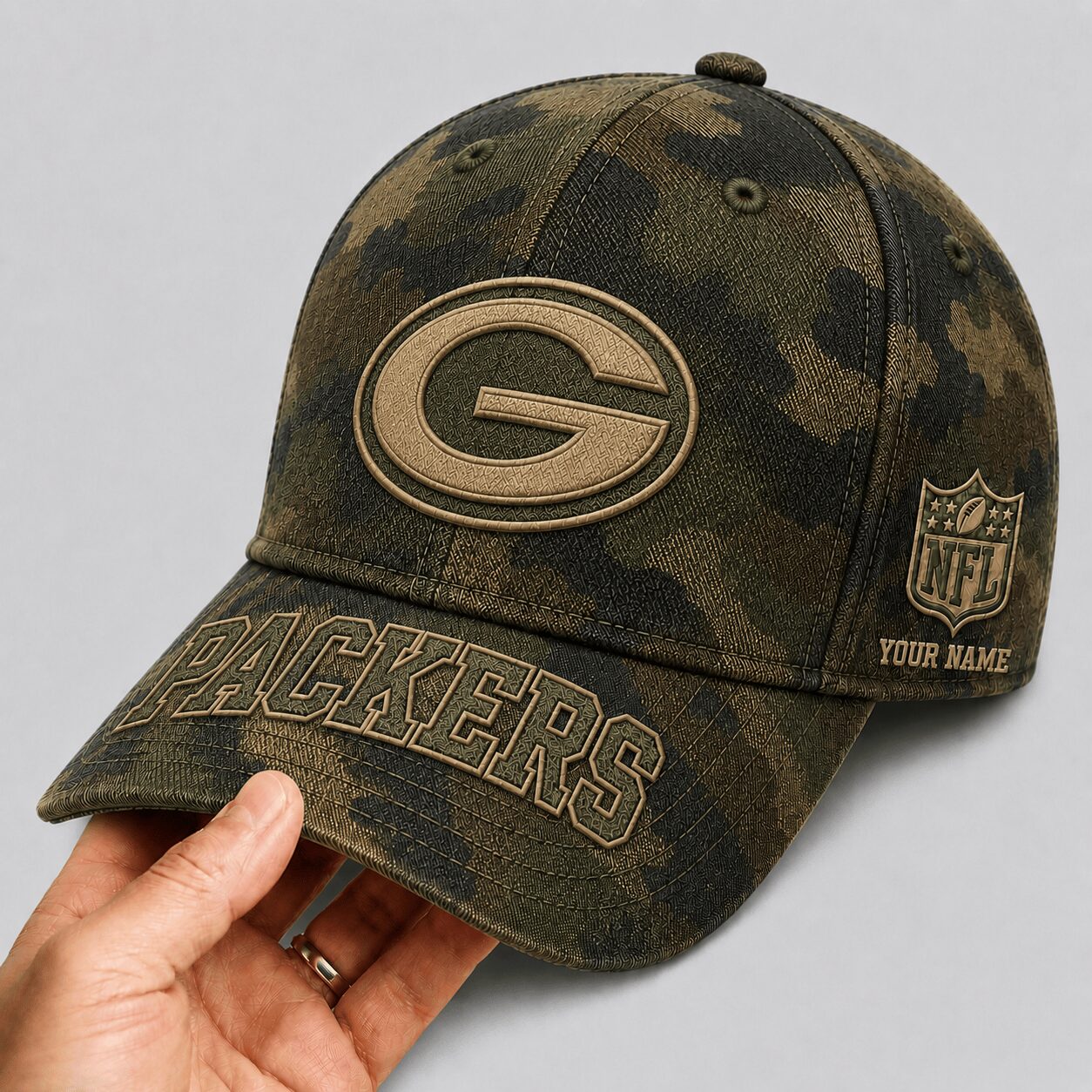 Green Bay Packers | Premium NFL Military Camo Classic Cap - Image 2