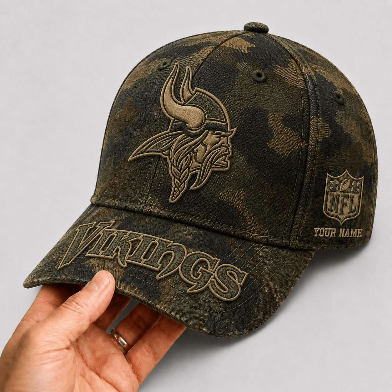 Minnesota Vikings | Premium NFL Military Camo Classic Cap - Image 2