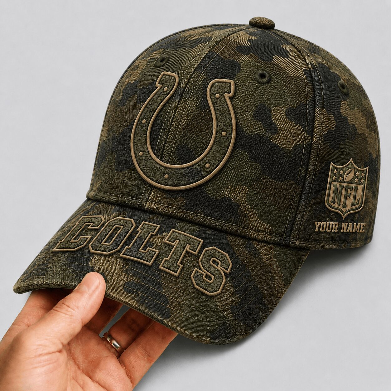 Indianapolis Colts | Premium NFL Military Camo Classic Cap - Image 2