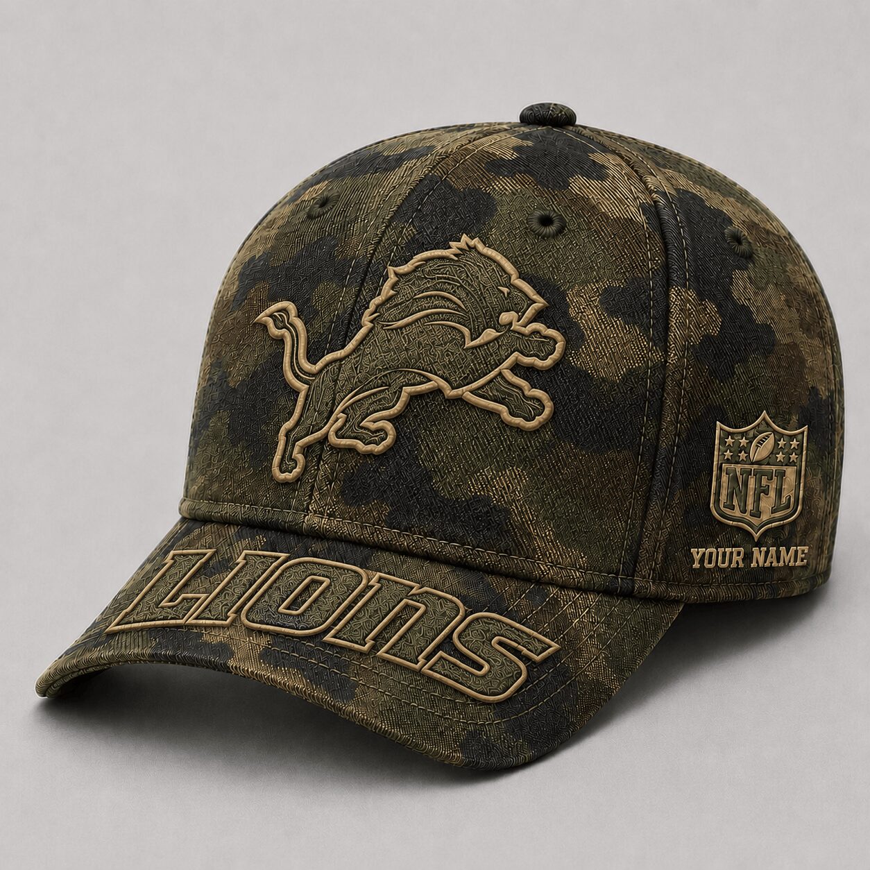 Detroit Lions | Premium NFL Military Camo Classic Cap
